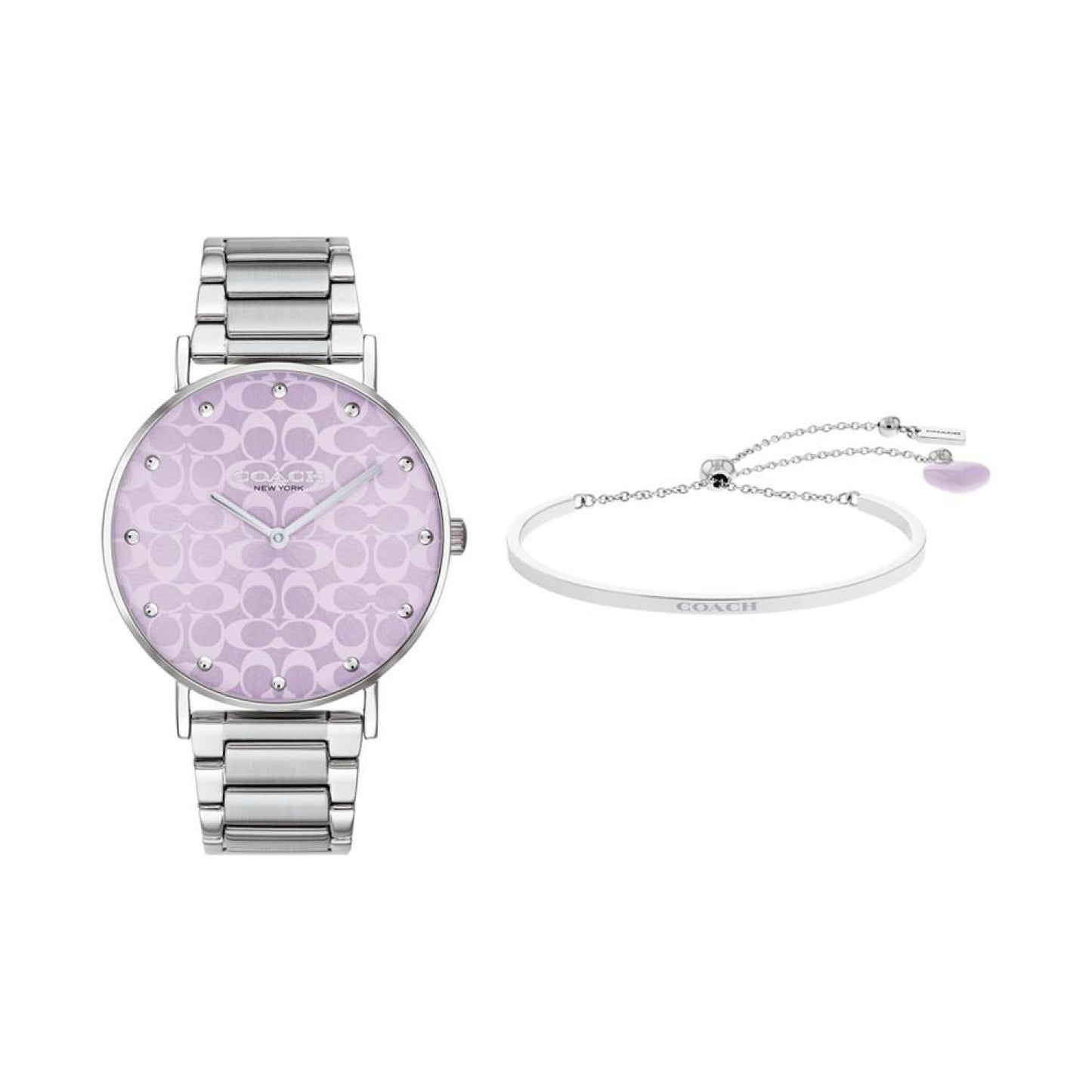 Women's Perry Quartz Silver-Tone Stainless Steel Watch and Bracelet Gift Set 36mm
