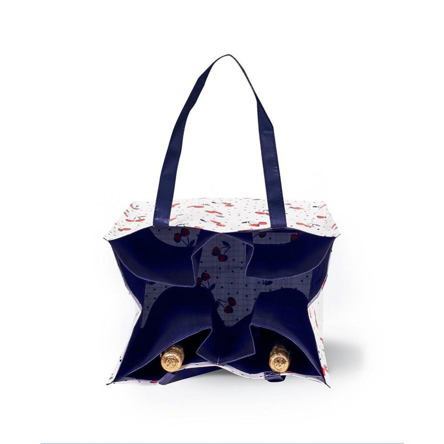 Reusable Grocery Tote Bag in Cherry Print