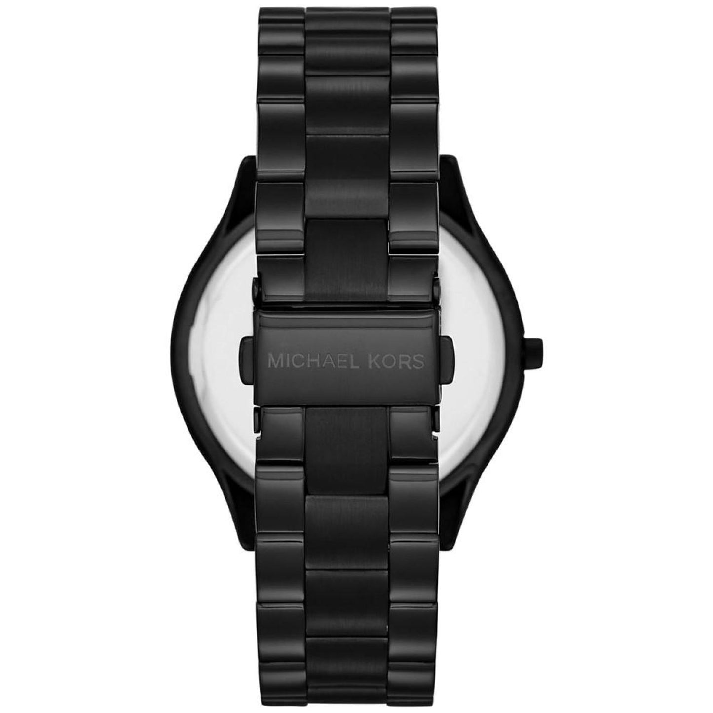 Unisex Slim Runway Black-Tone Stainless Steel Bracelet Watch