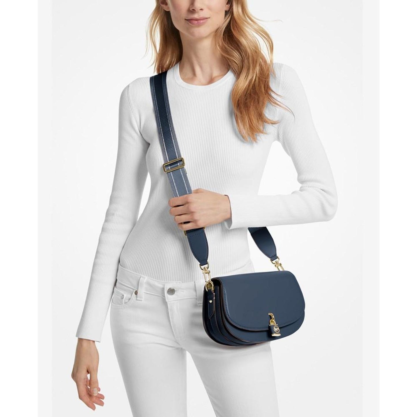 Mila Medium Leather East West Sling Messenger