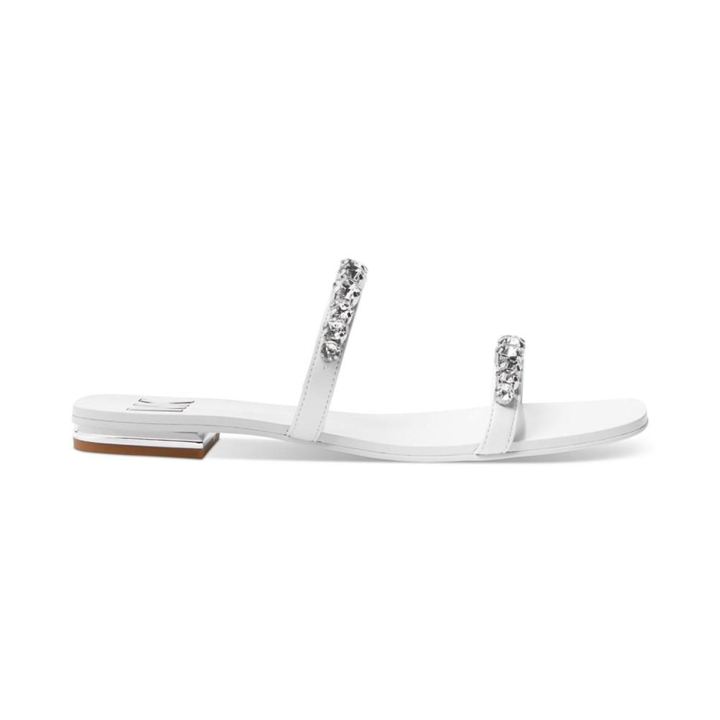 Women's Jessa Rhinestone Slip-On Double Strap Slide Sandals