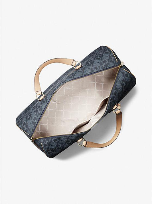 Grayson Extra-Large Empire Signature Logo Stripe Weekender Bag