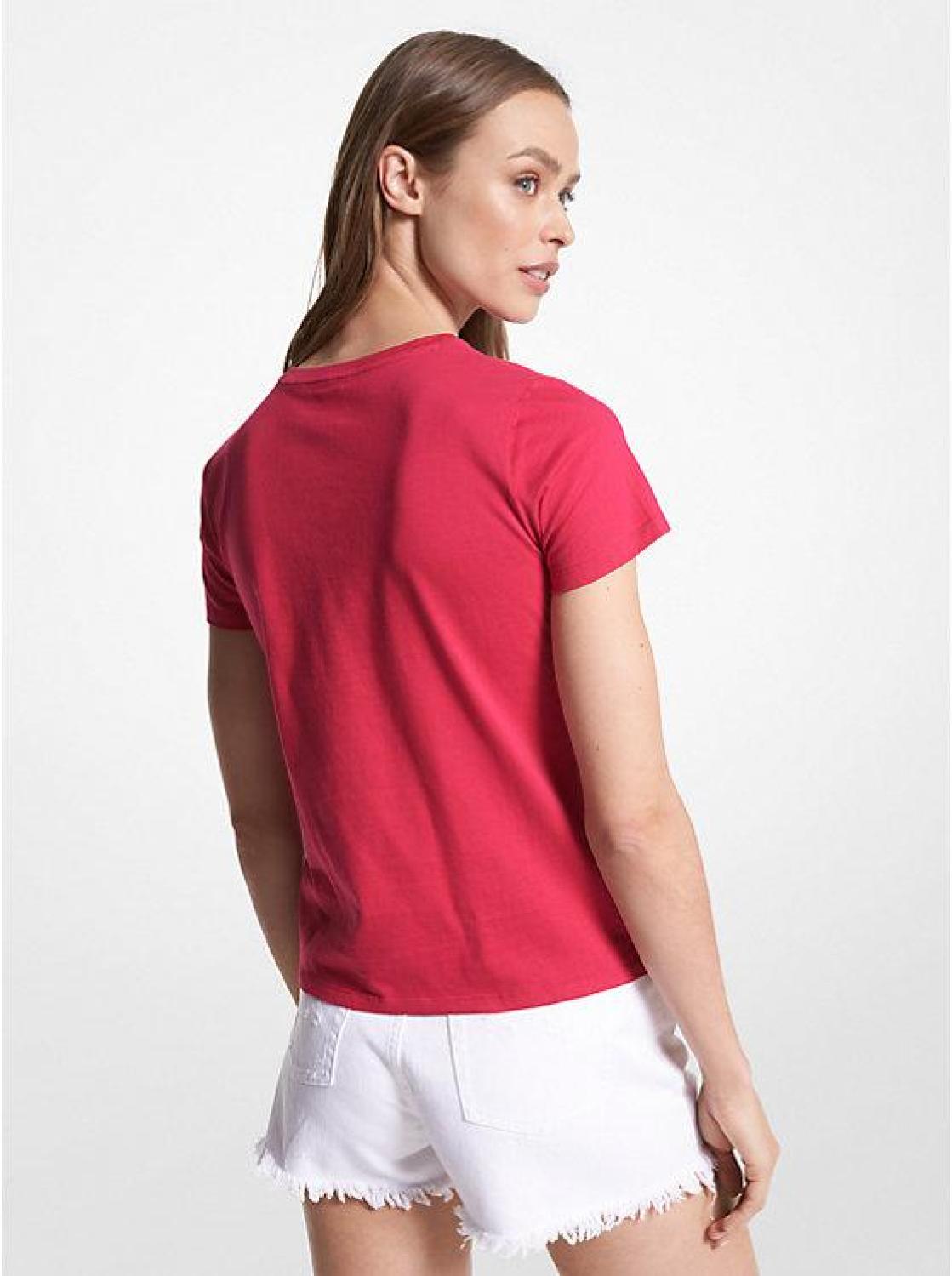 Logo Charm Print Organic Cotton T-Shirt