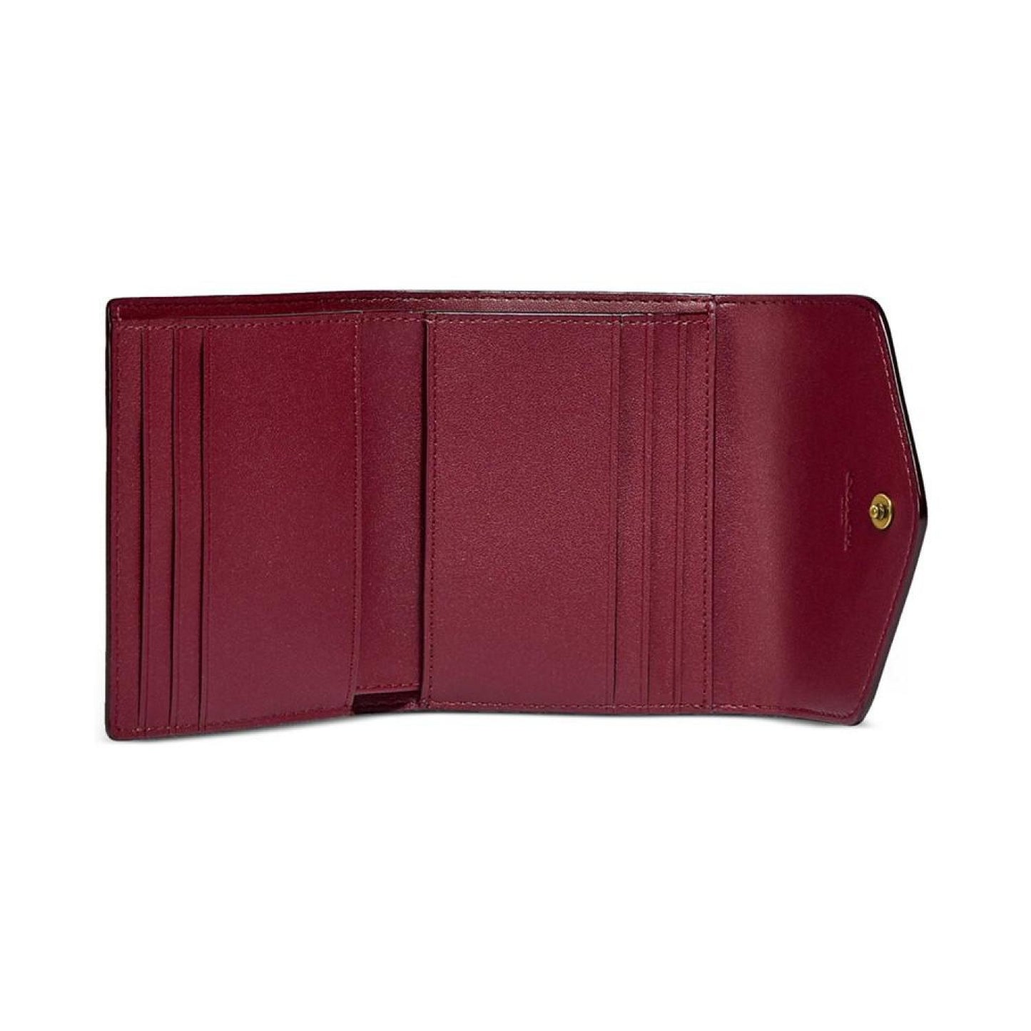 Wyn Small Leather Wallet In Colorblock Signature Canvas