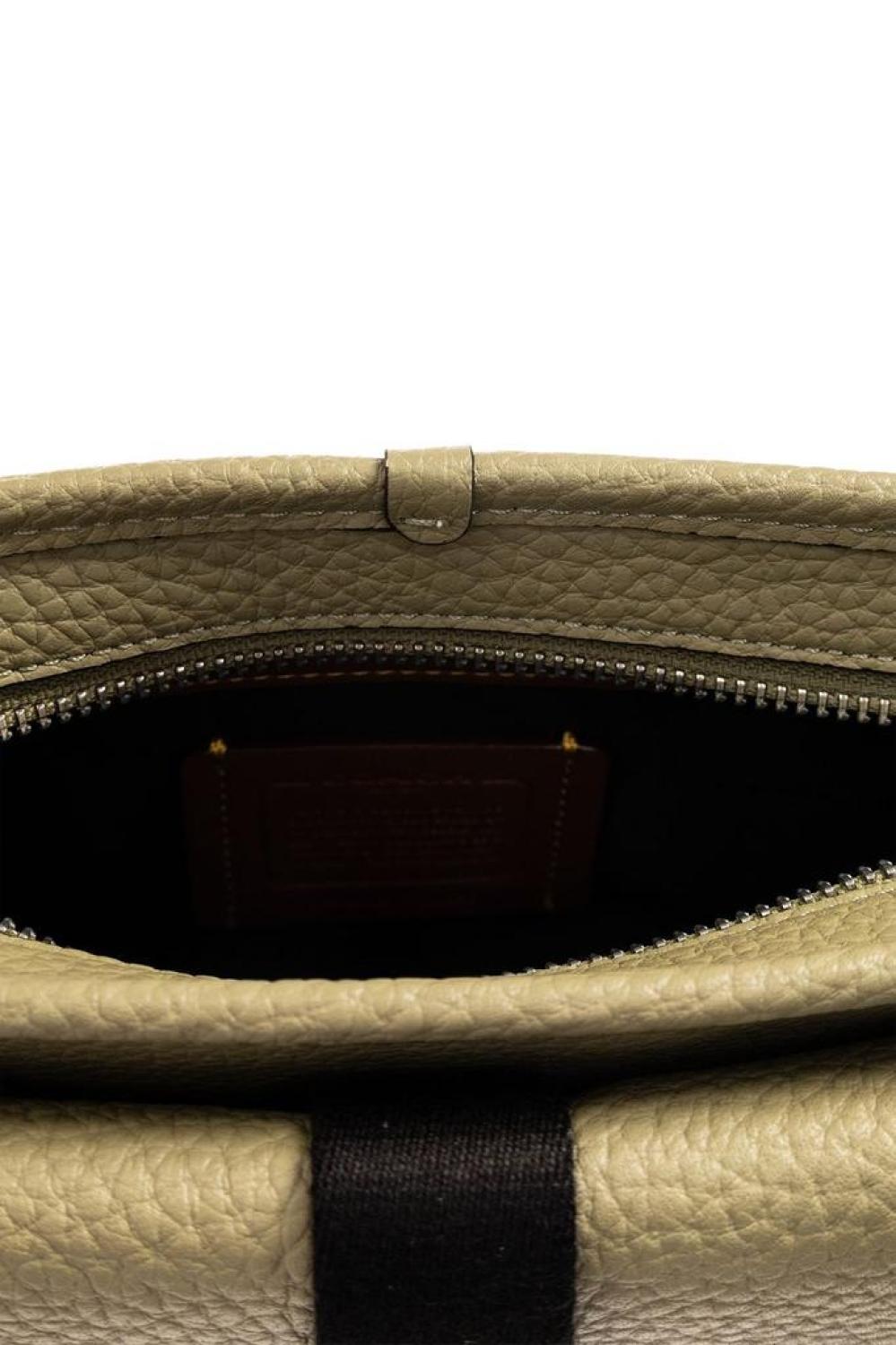 Coach Logo Plaque Foldover-Top Shoulder Bag