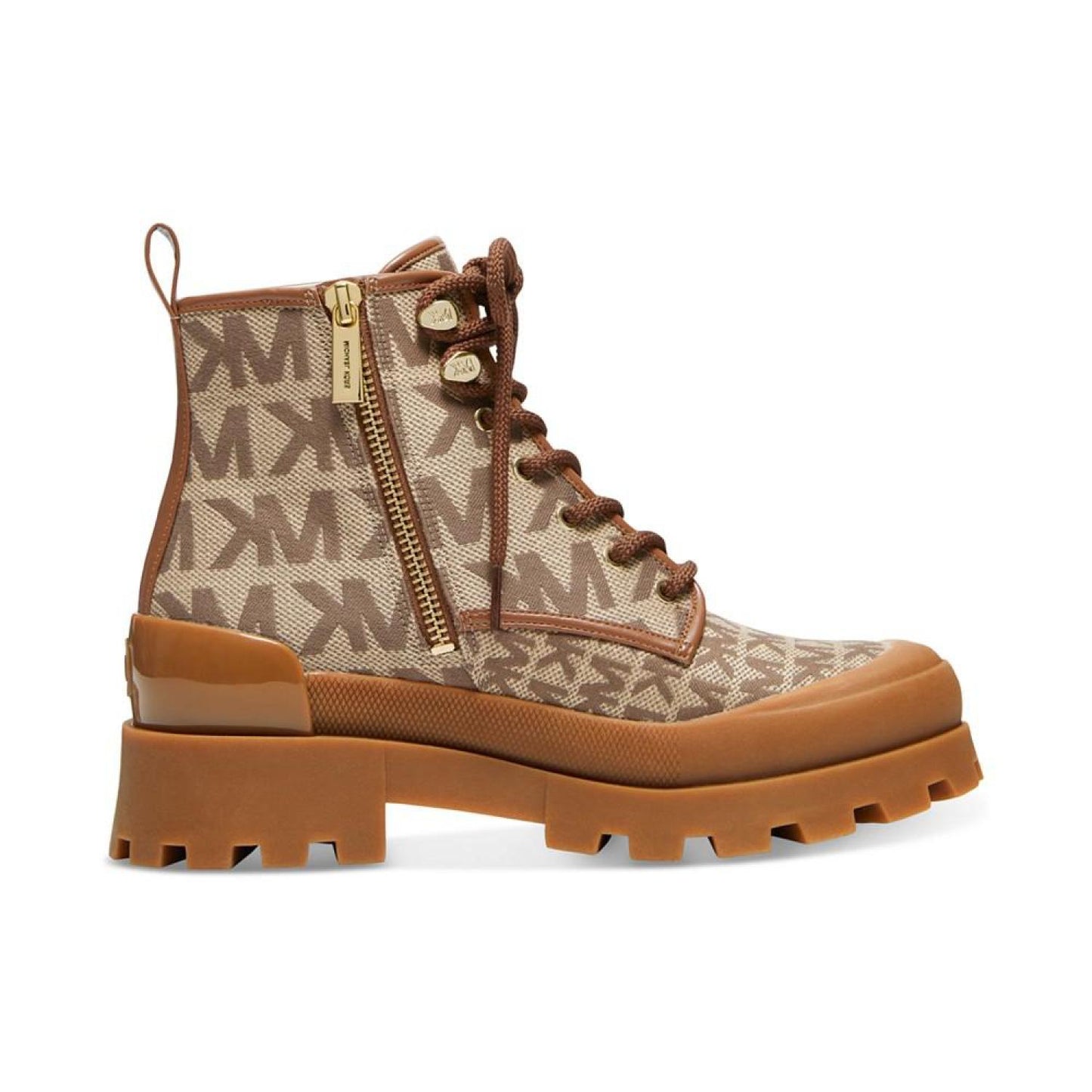 Women's Payton Logo Lace-Up Lug Sole Combat Booties