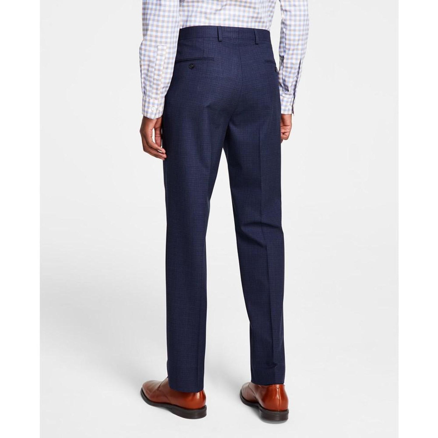 Men's Classic Fit Flat Front Creased Pants