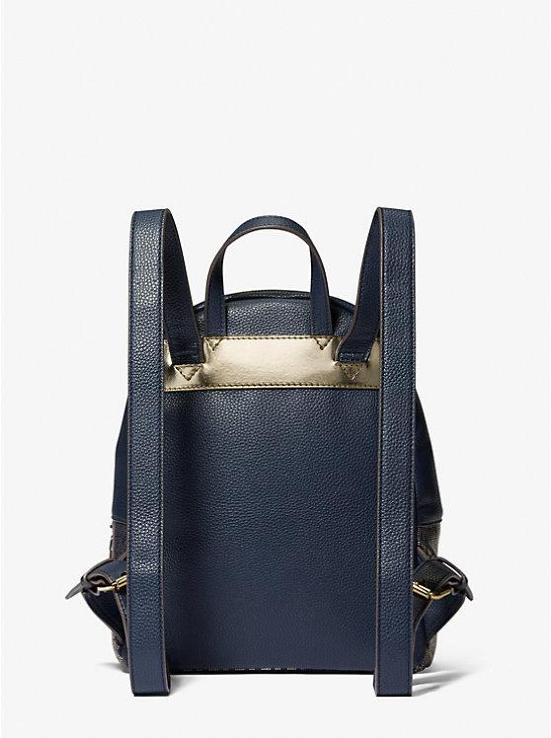 Logo Heart Faux Leather and Coated Canvas Kids Backpack