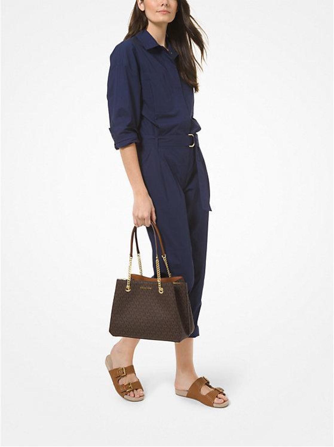 Teagan Large Logo Shoulder Bag