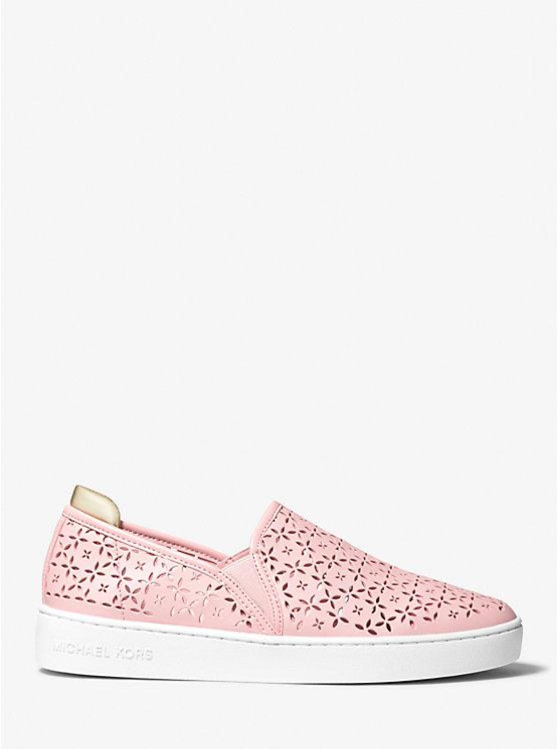 Ophelia Perforated Faux Leather Slip-On Sneaker