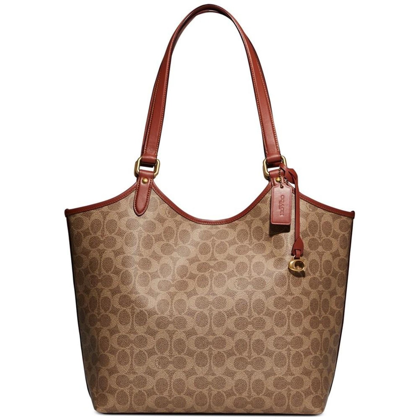 Signature Coated Canvas Day Tote with Removable Pouch