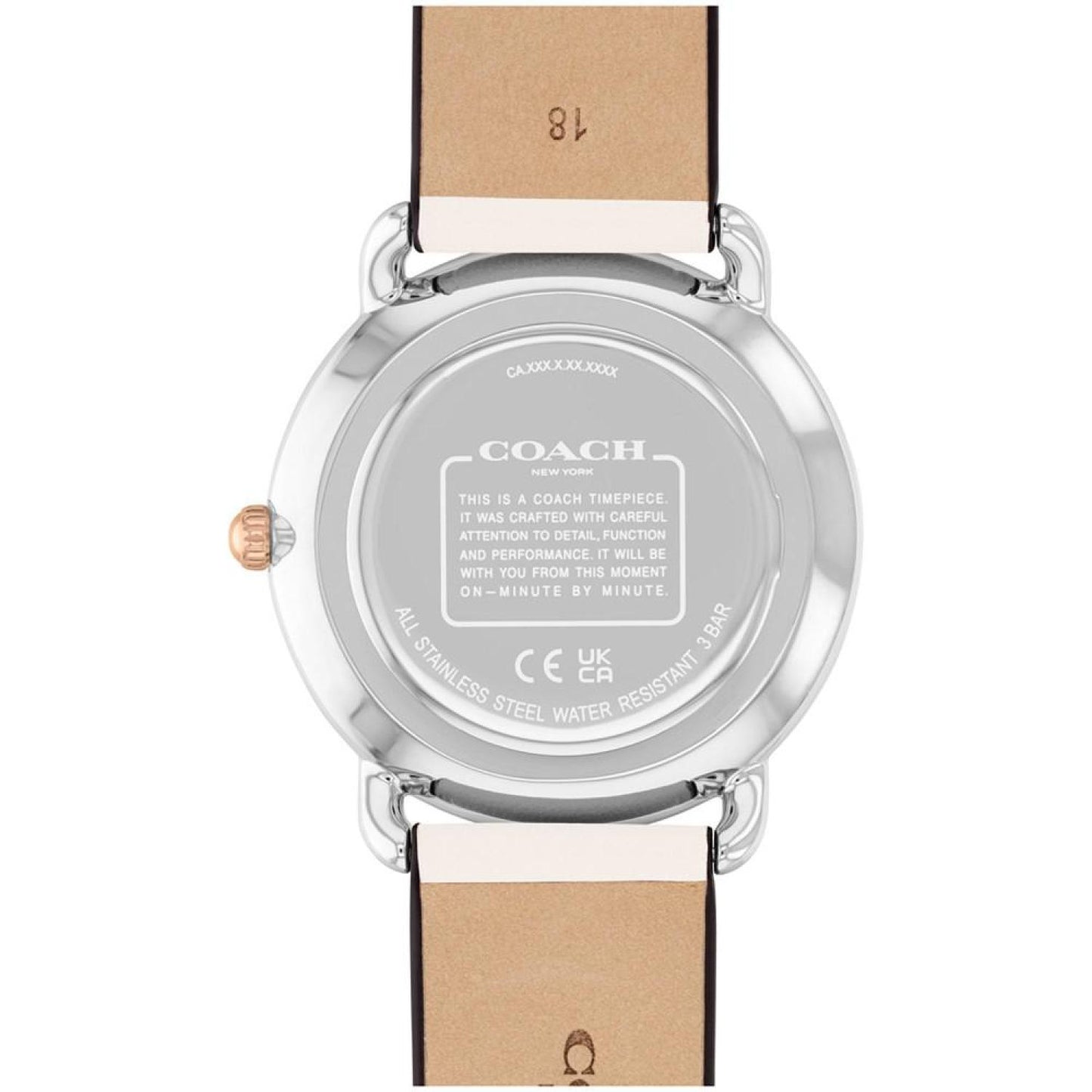 Women's Elliot Chalk White Leather Strap Watch, 36mm