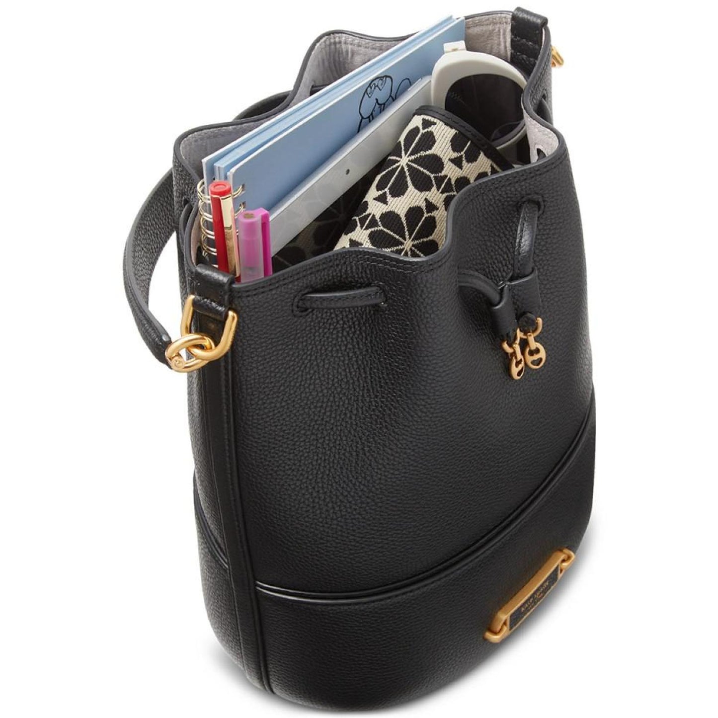 Gramercy Pebbled Leather Medium Bucket Bag