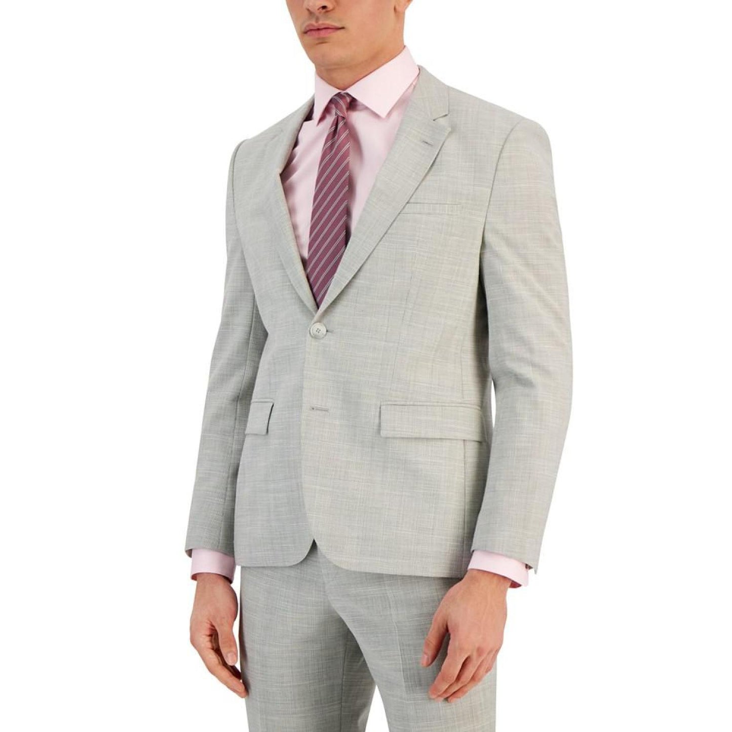 Men's Modern-Fit Check-Print Superflex Suit Jacket