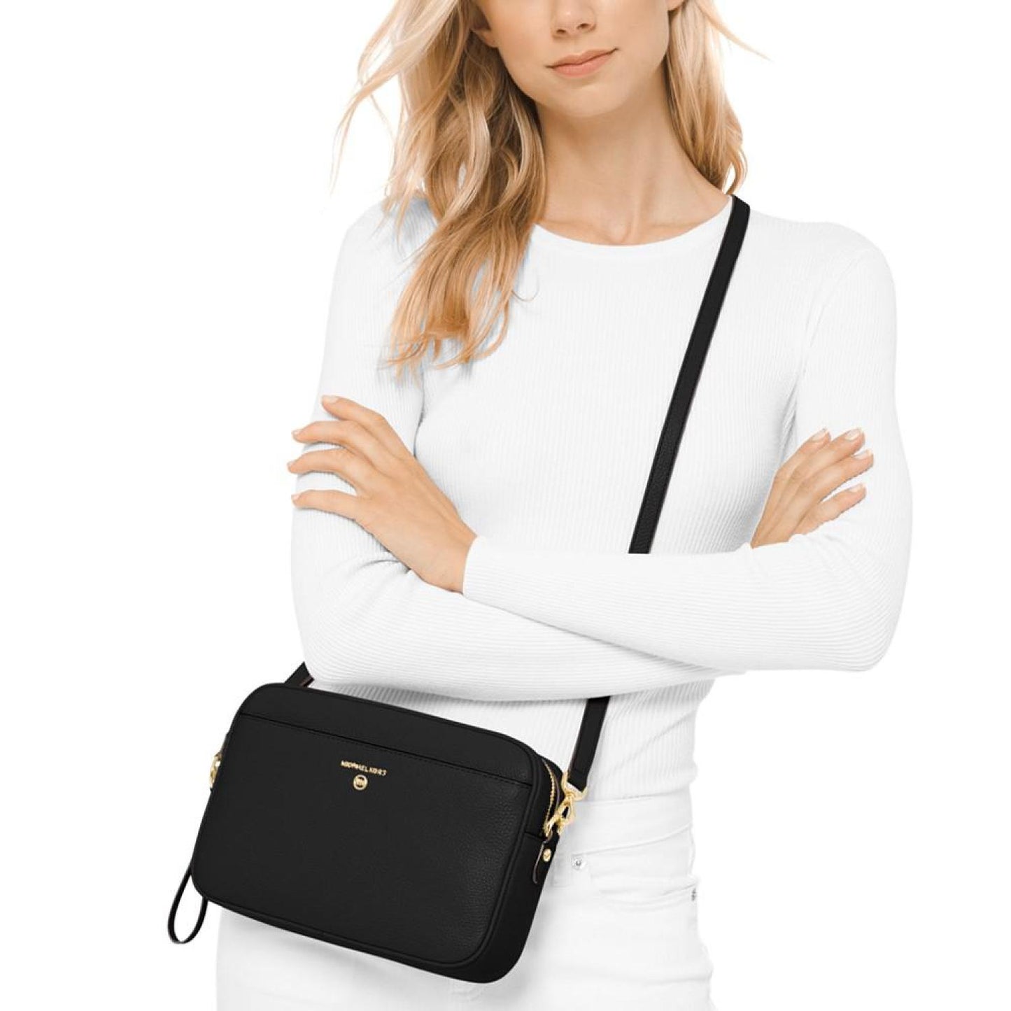 Jet Set Charm East West Leather Camera Crossbody