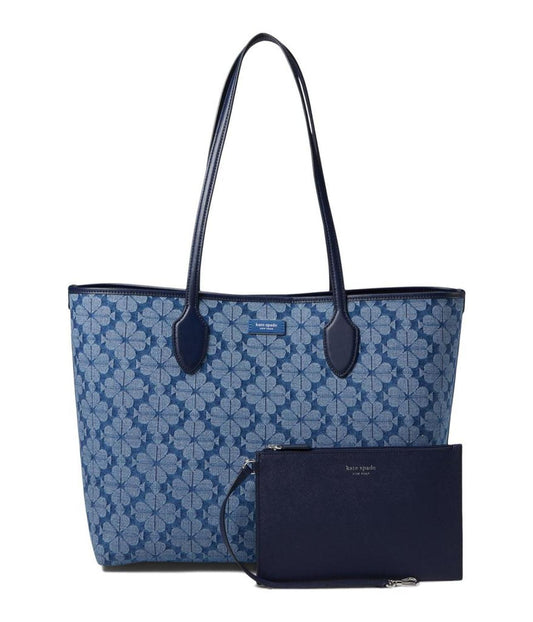 Spade Flower Jacquard Denim Bleecker Large Tote
