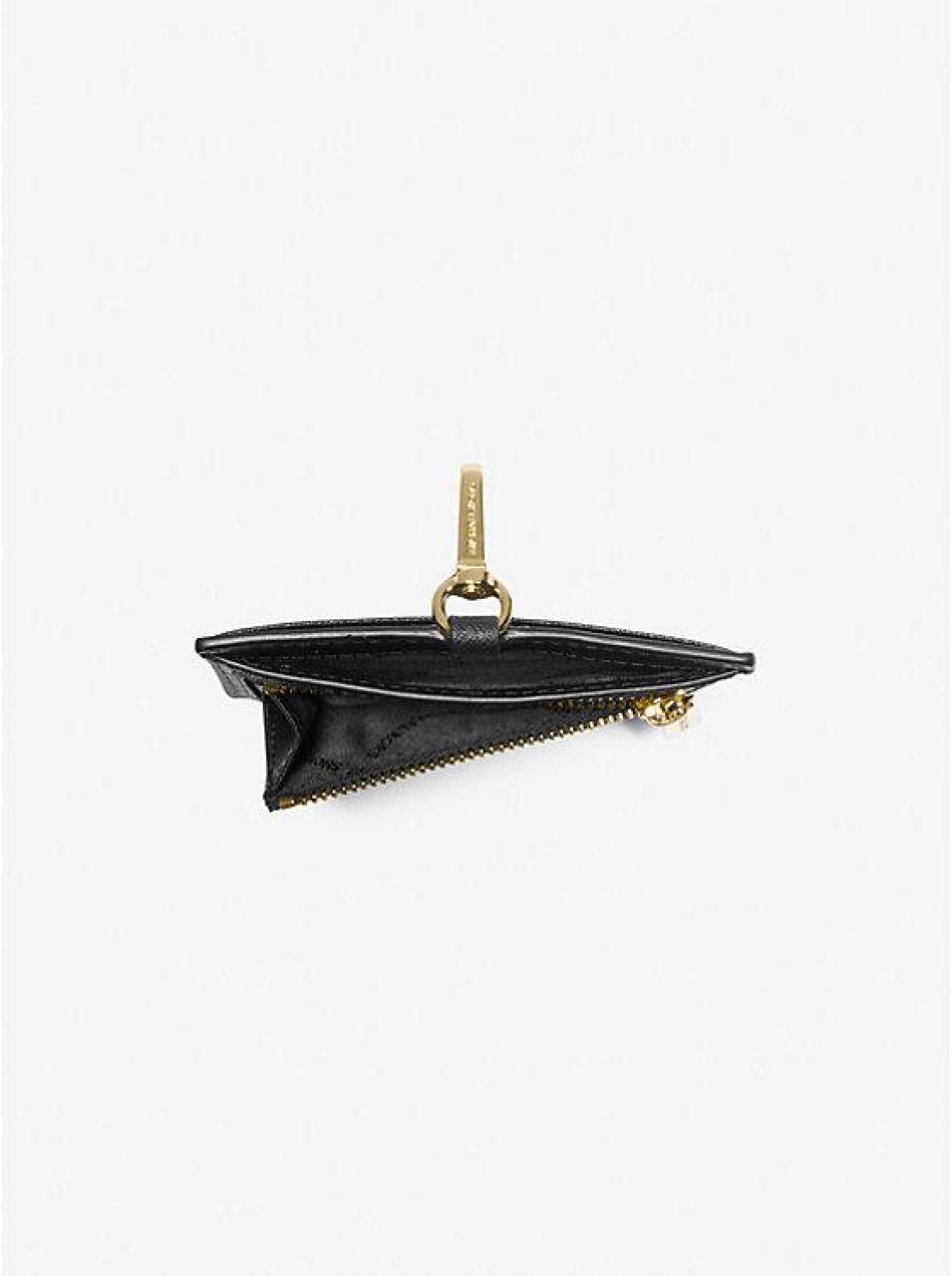 Jet Set Travel Saffiano Leather Card Case Lanyard