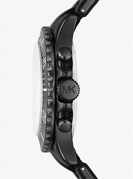 Oversized Everest Black-Tone and Silicone Watch