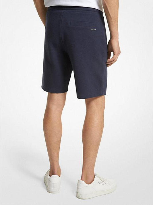 Ribbed Cotton Blend Shorts