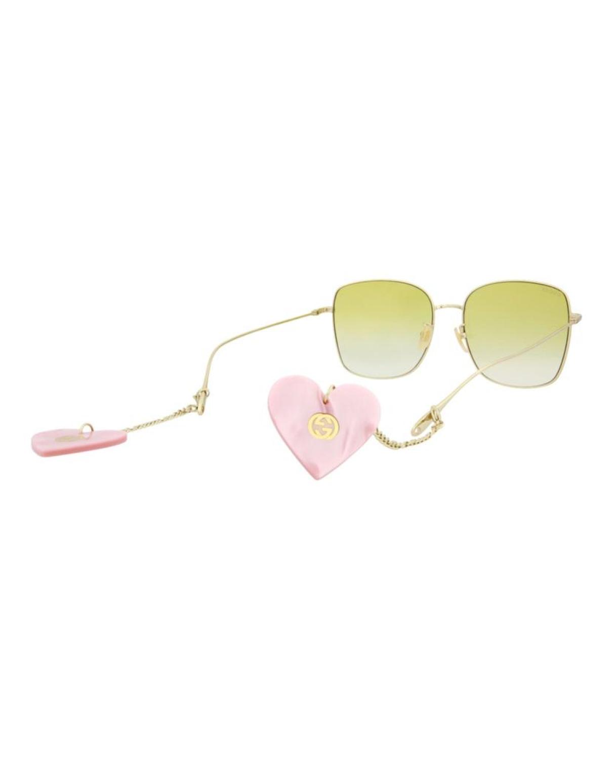 Square-Frame Metal Sunglasses