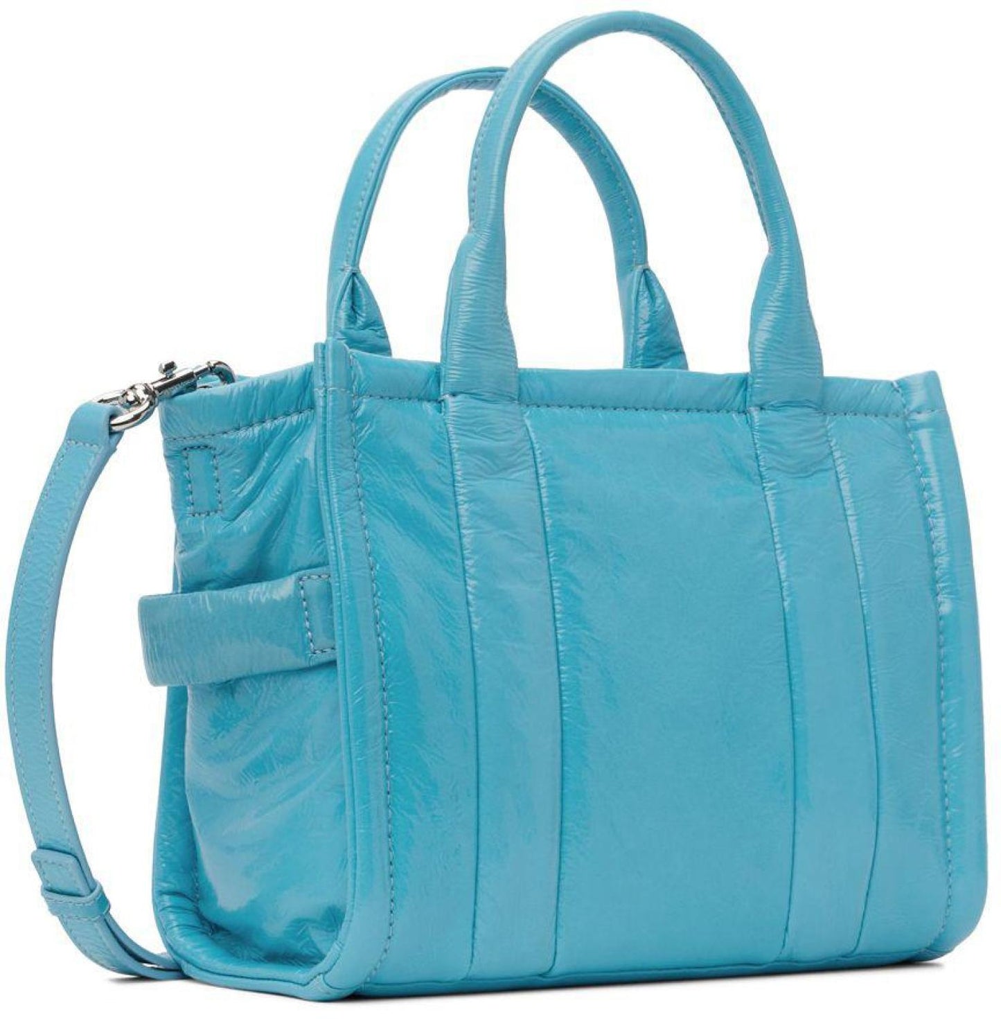 Blue 'The Shiny Crinkle Small' Tote