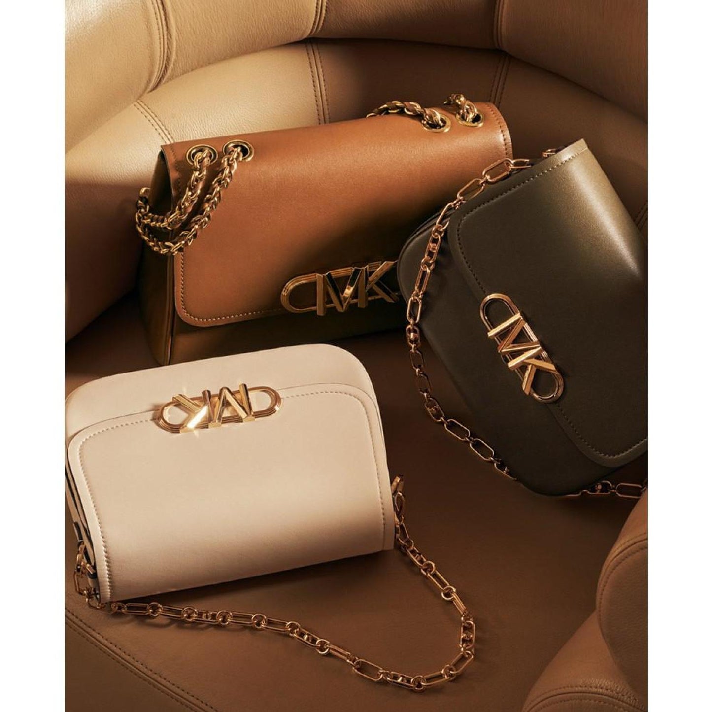 Leather Parker Convertible Chain Shoulder Bag