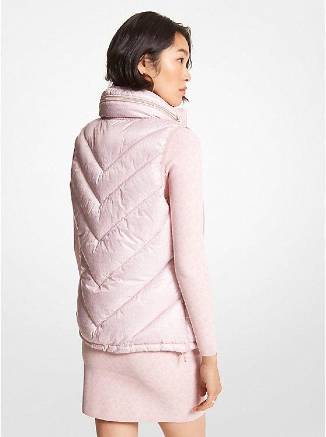 Reversible Logo Print Quilted Vest