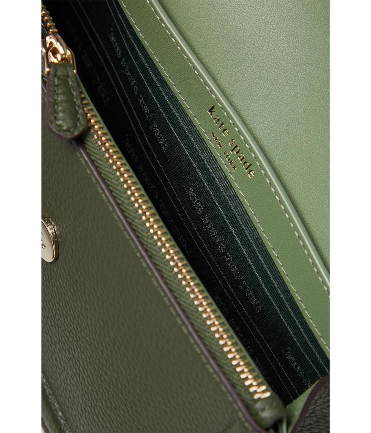 Knott Pebbled Leather Flap Crossbody