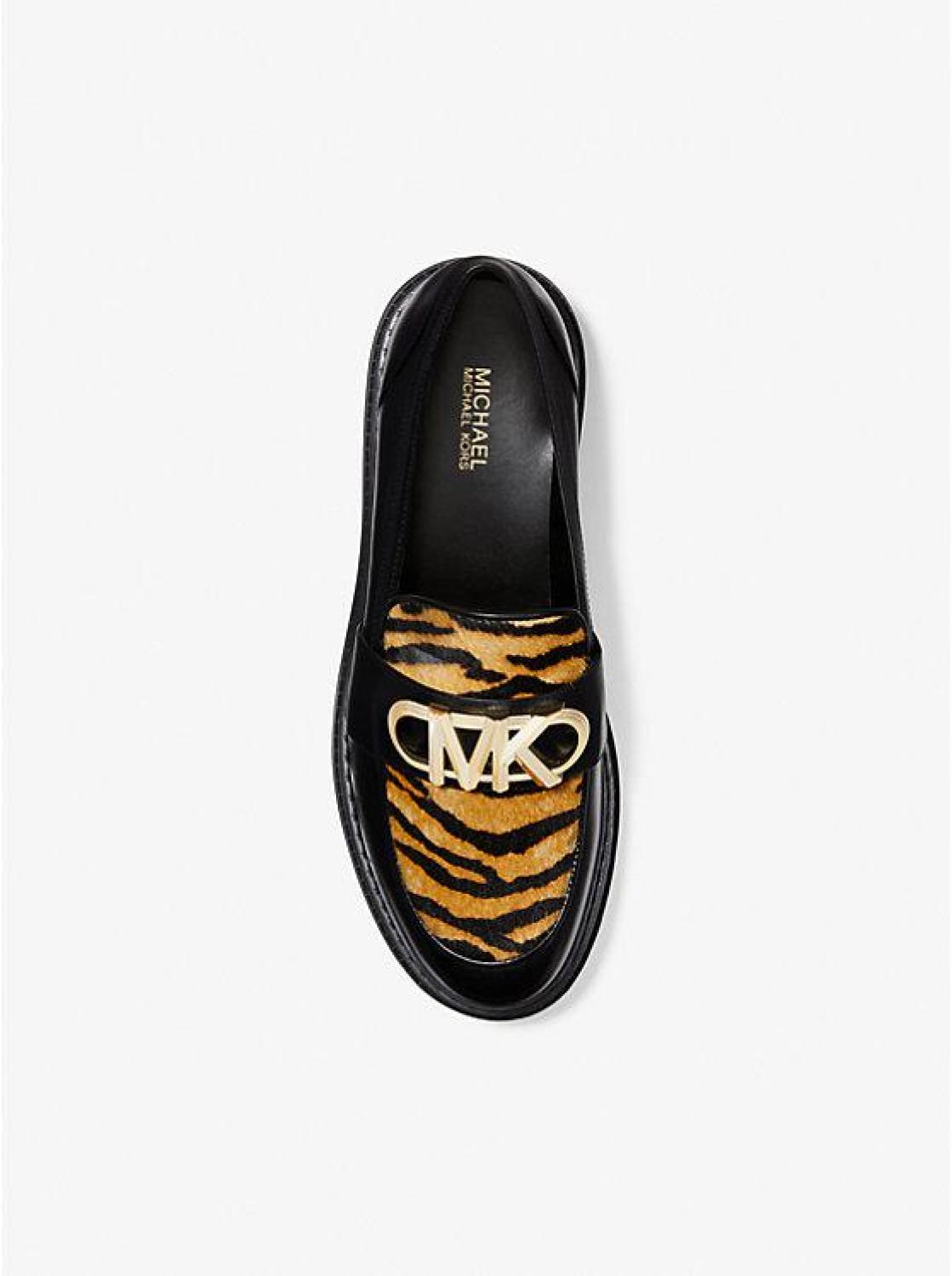 Parker Tiger Print Calf Hair and Leather Loafer
