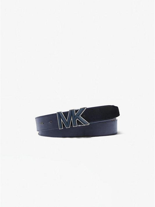 Logo Buckle Leather Belt