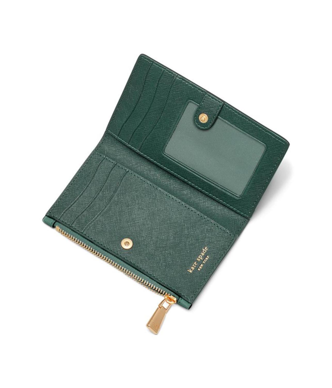 Morgan Saffiano Leather Small Slim Bifold Wallet