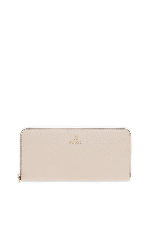 Furla Camelia Logo Plaque Zipped Wallet