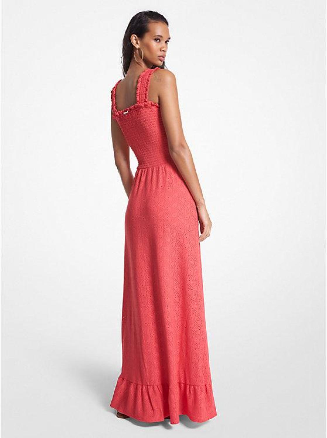 Paisley Eyelet Smocked Woven Dress