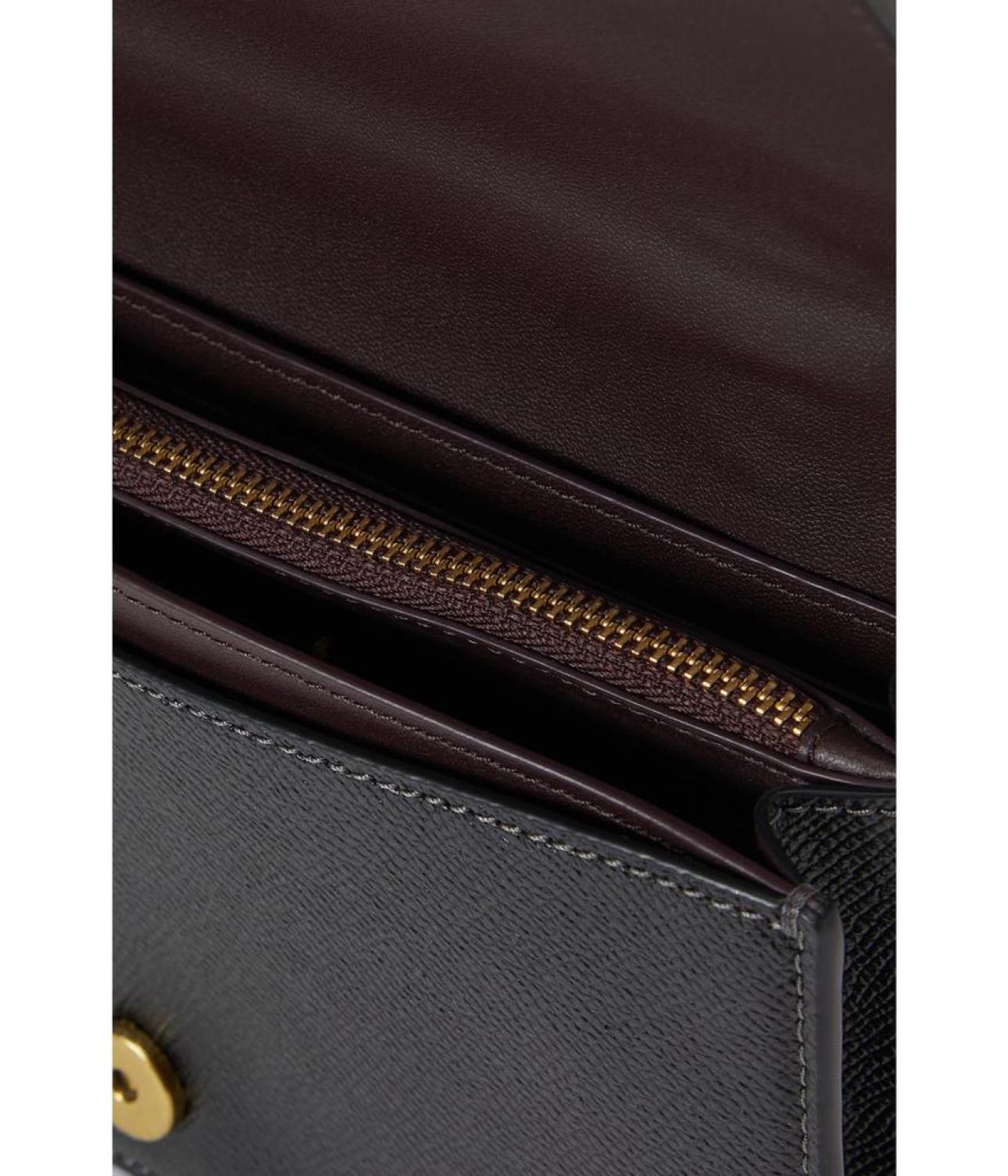 Cross Grain Leather Bea Crossbody