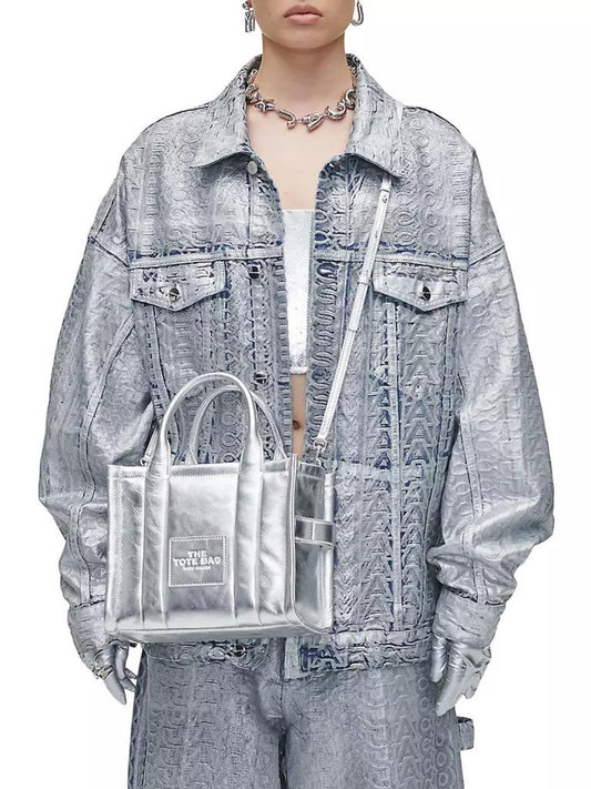 The Mini Metallic Leather Tote Bag