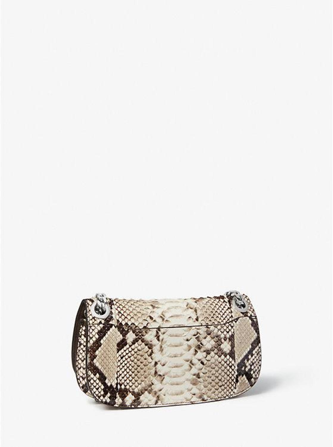 Christie Mini Python Embossed Leather Envelope Bag