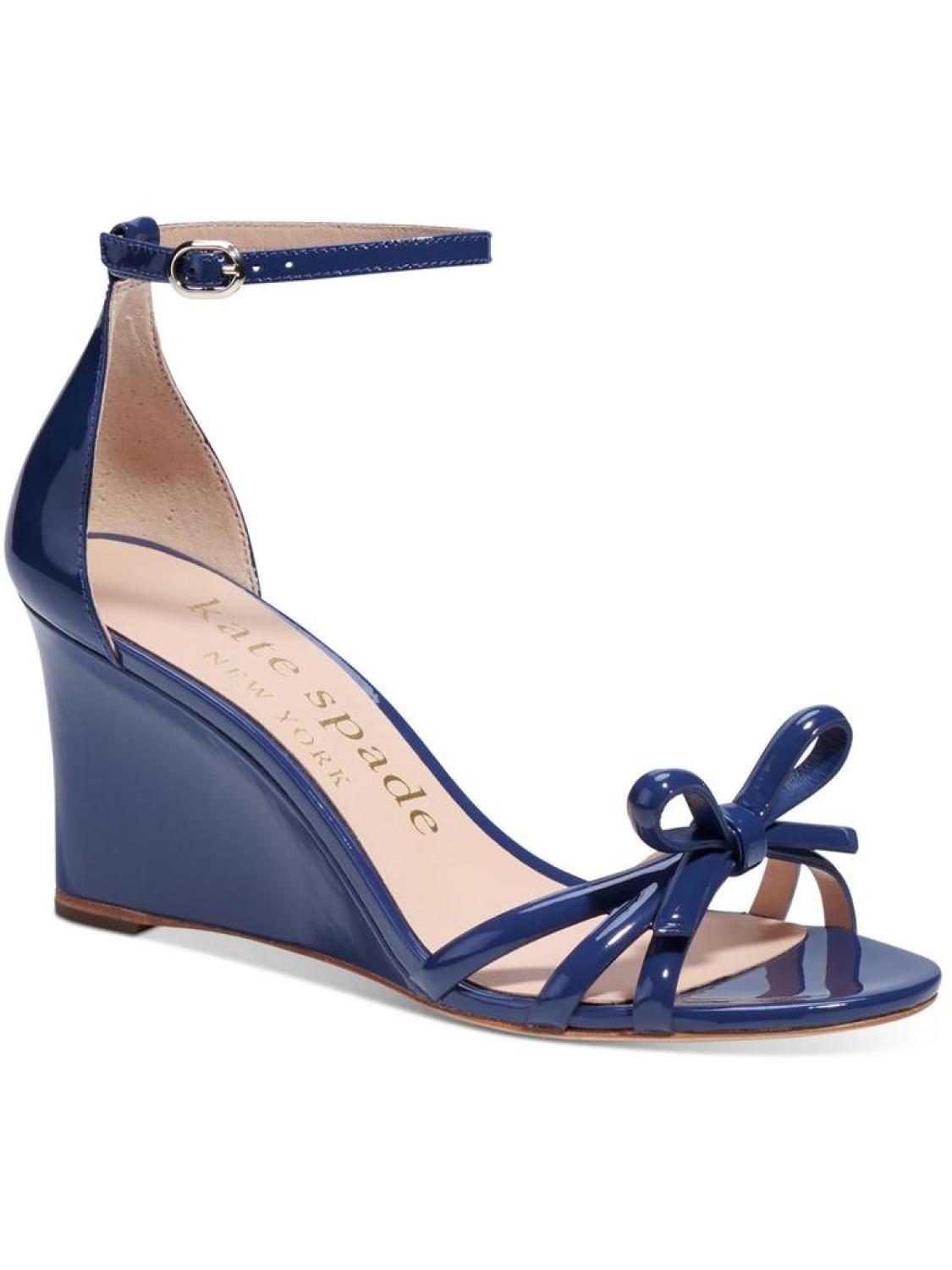 Flamenco Womens Leather Buckle Wedge Sandals