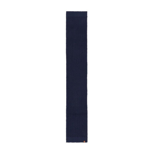 Men's Leather Patch Cable Scarf