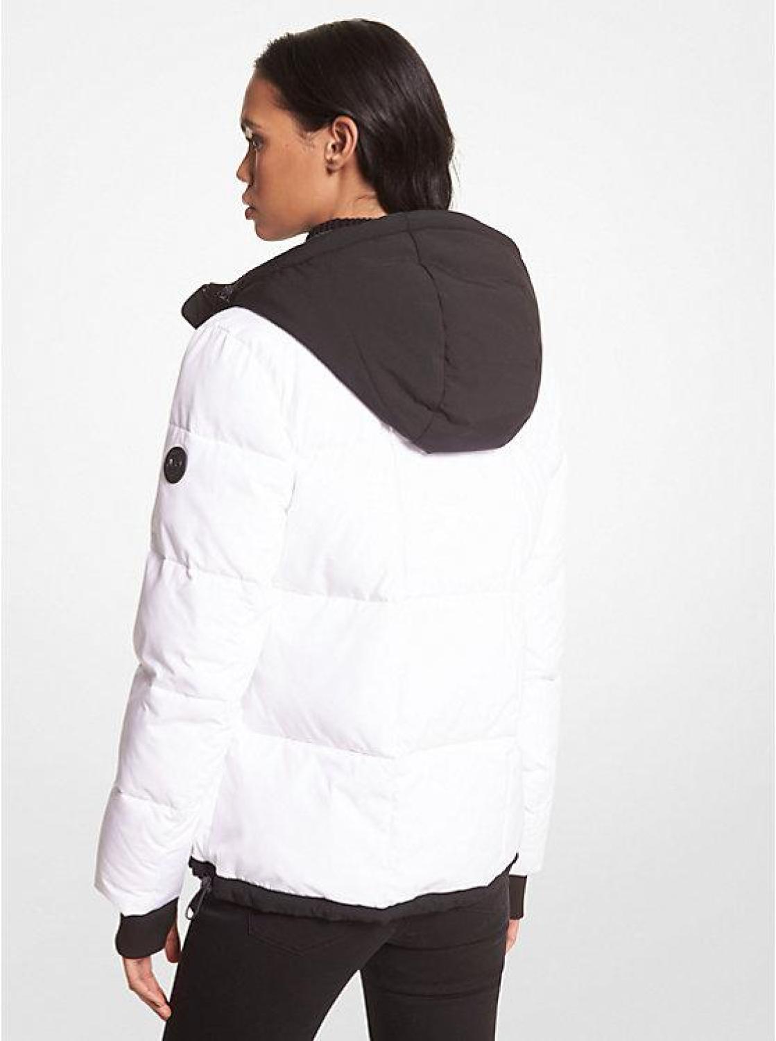 Faux Fur-Trim Quilted Puffer Jacket