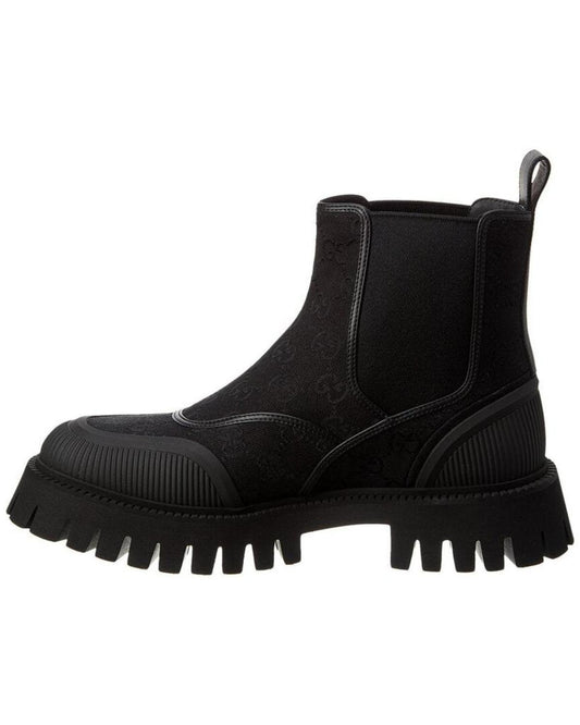 Gucci GG Nylon & Leather Bootie