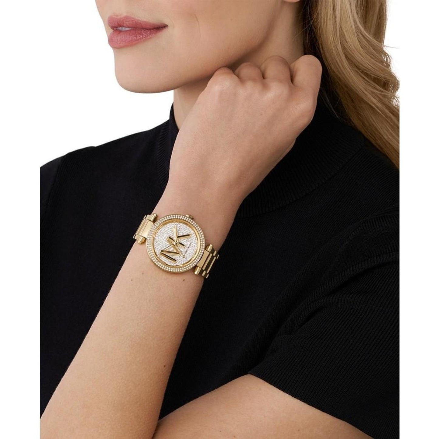 Women's Parker Three-Hand Gold-Tone Stainless Steel Bracelet Watch 39mm