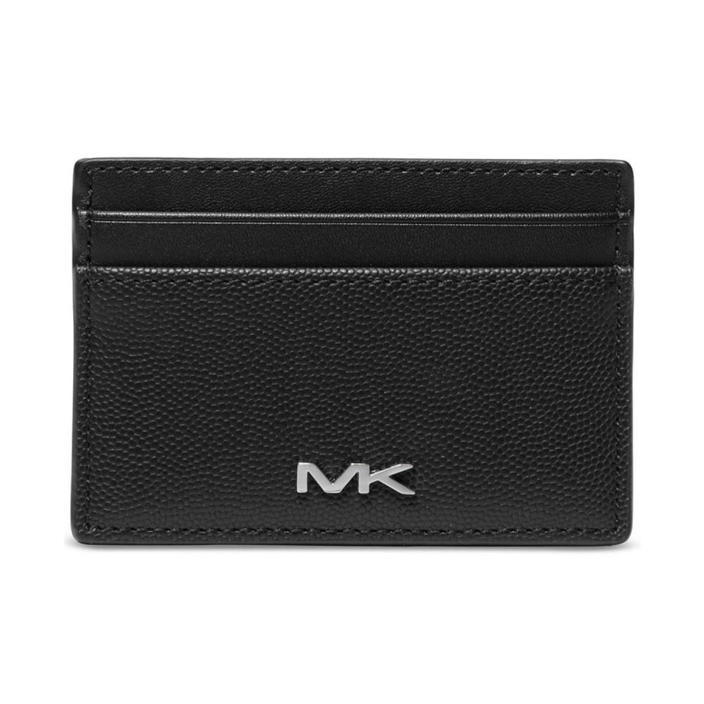 Men's Faux-Leather Card Case with Rhodium-Plated Hardware