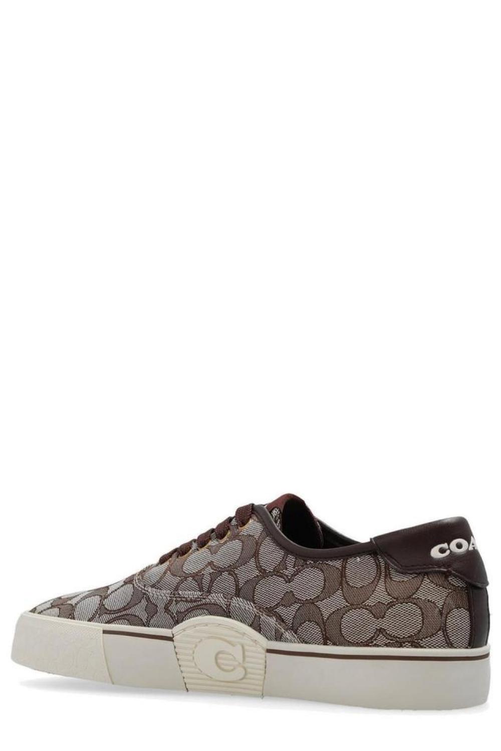 Coach Skate Signature Jacquard Lace-Up Sneakers