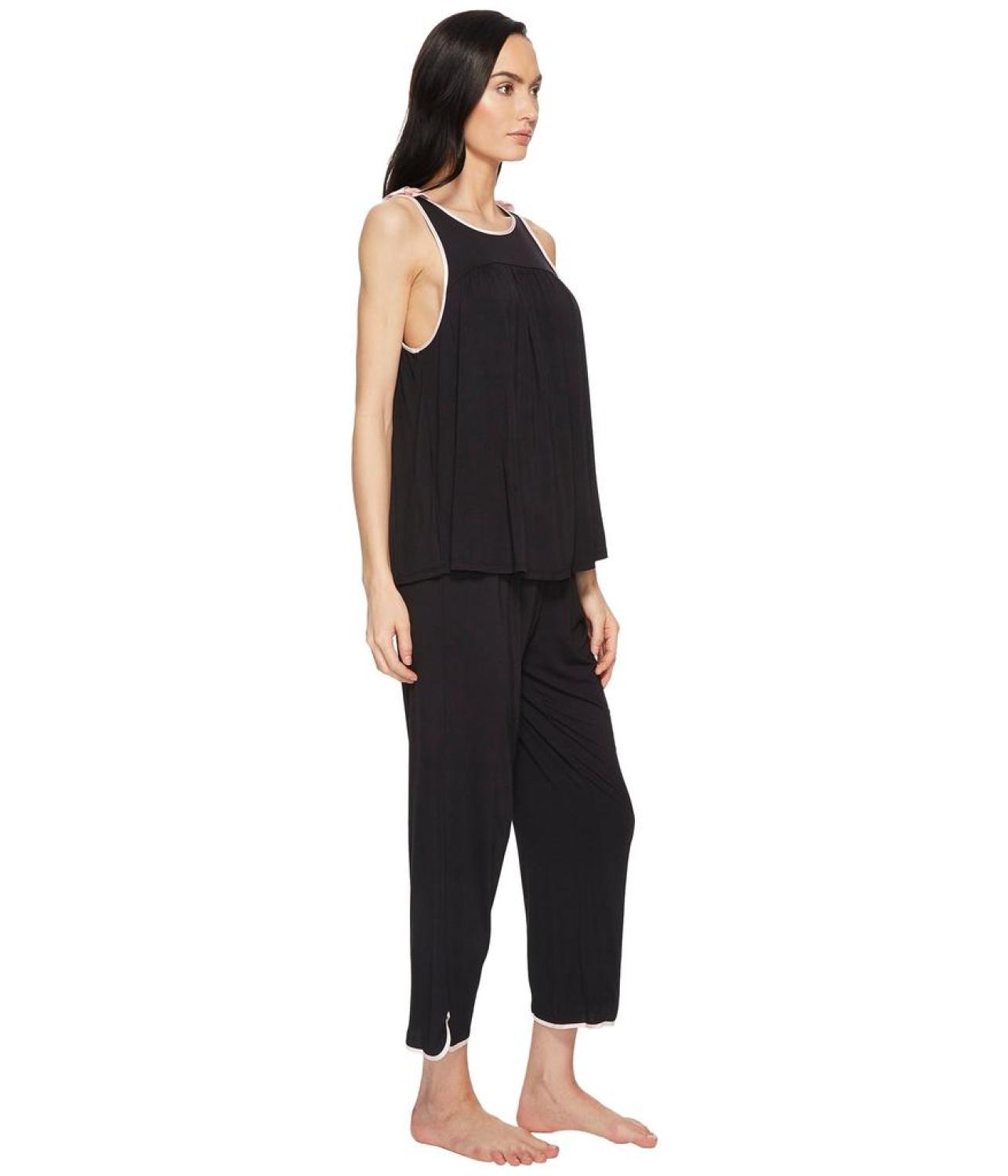 Black Cropped PJ Set