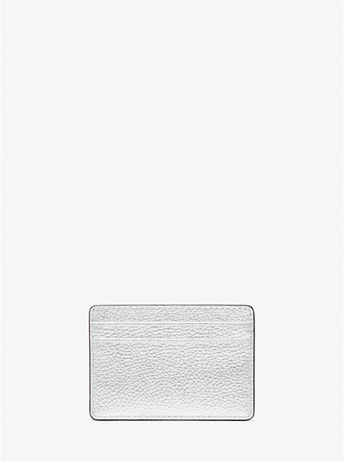 Jet Set Small Metallic Leather Card Case