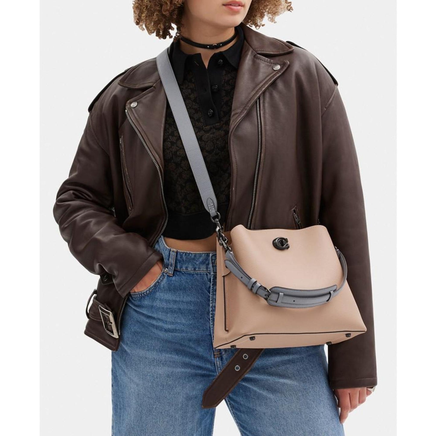 Pebble Leather Willow Shoulder Bag with Convertible Straps