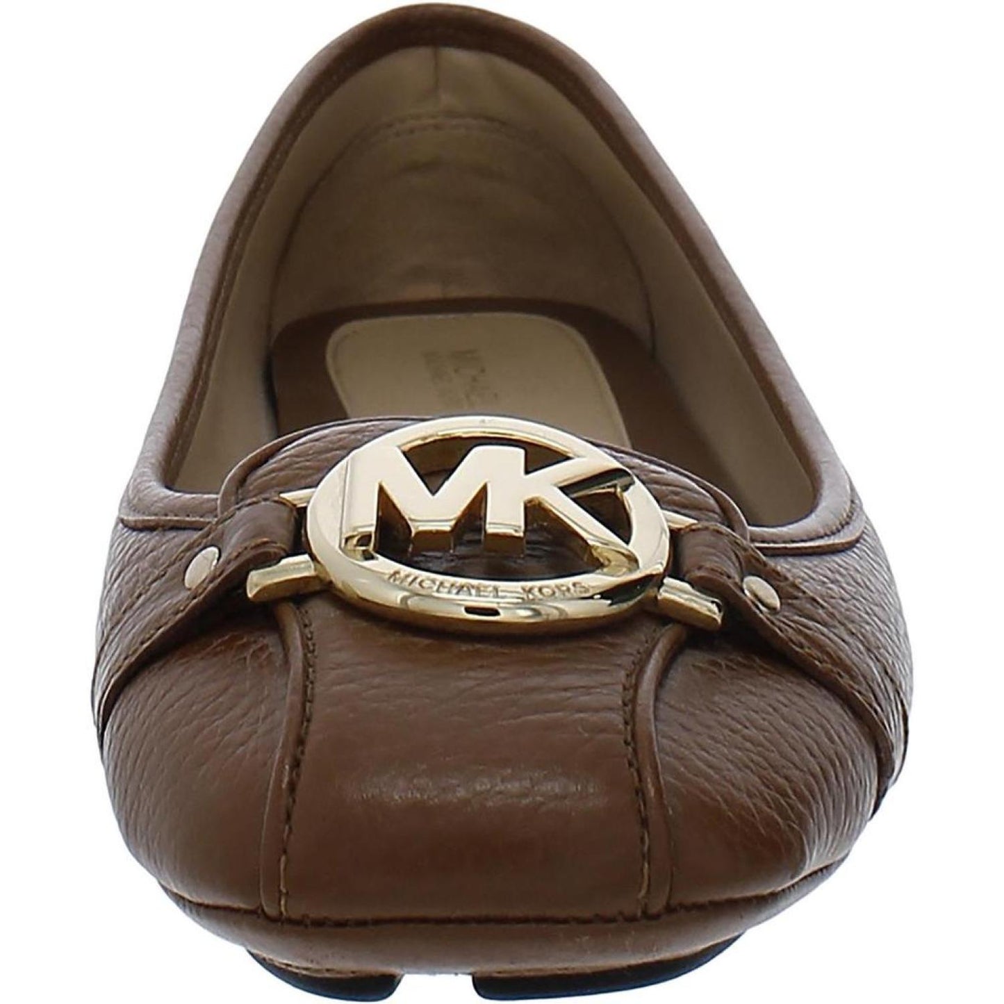 Womens Leather Square Toe Ballet Flats