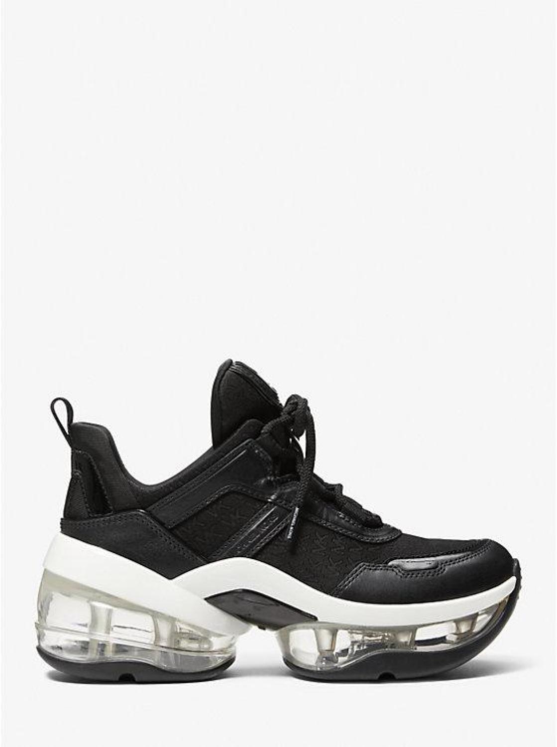 Olympia Extreme Logo Jacquard and Leather Trainer