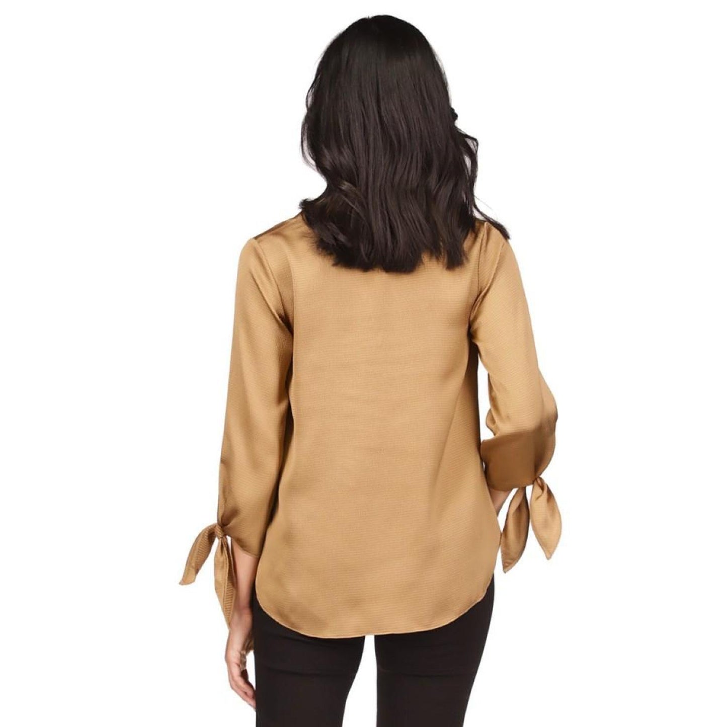 Women's Satin Tie Top, Regular & Petite