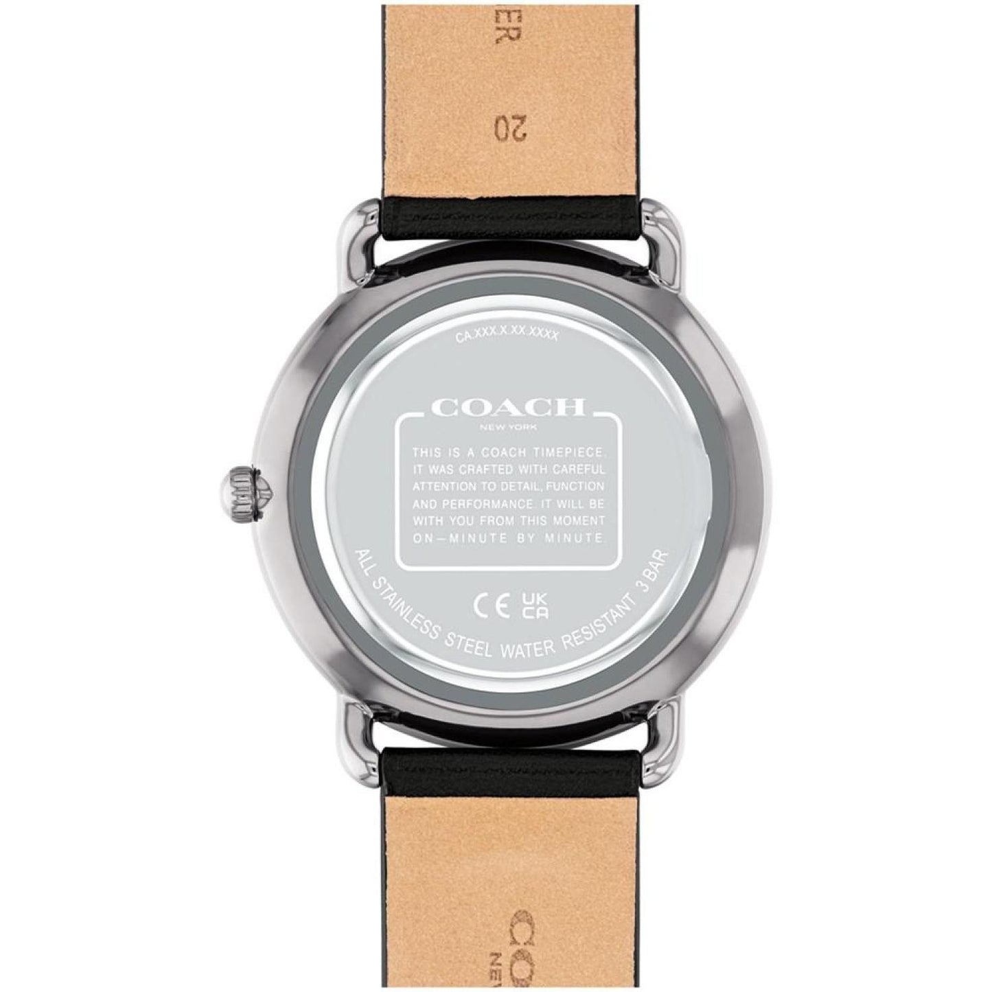 Unisex Elliot Black Leather Strap Watch, 40mm